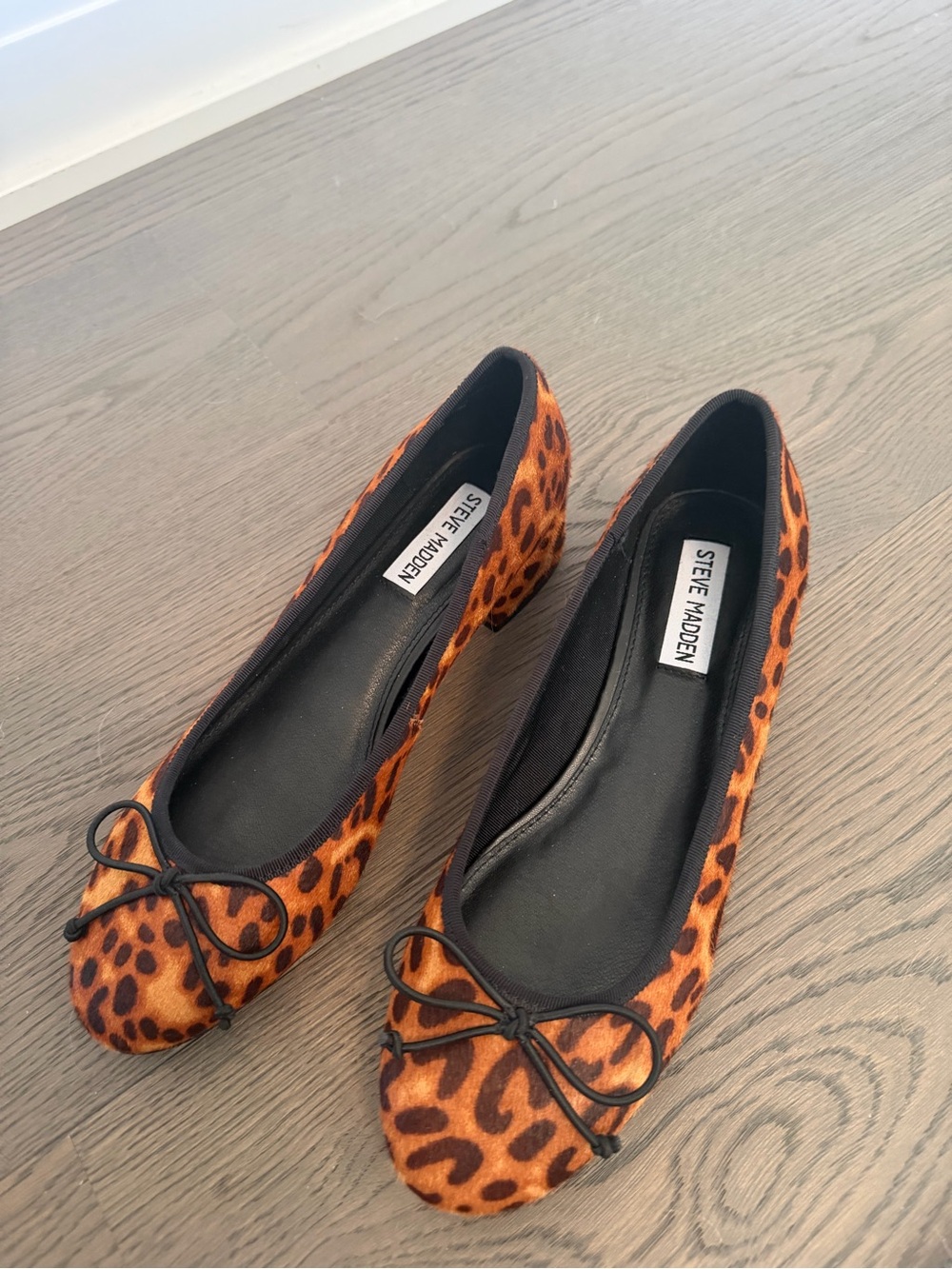 Steve Madden Orange Leopard Ballet Flats
